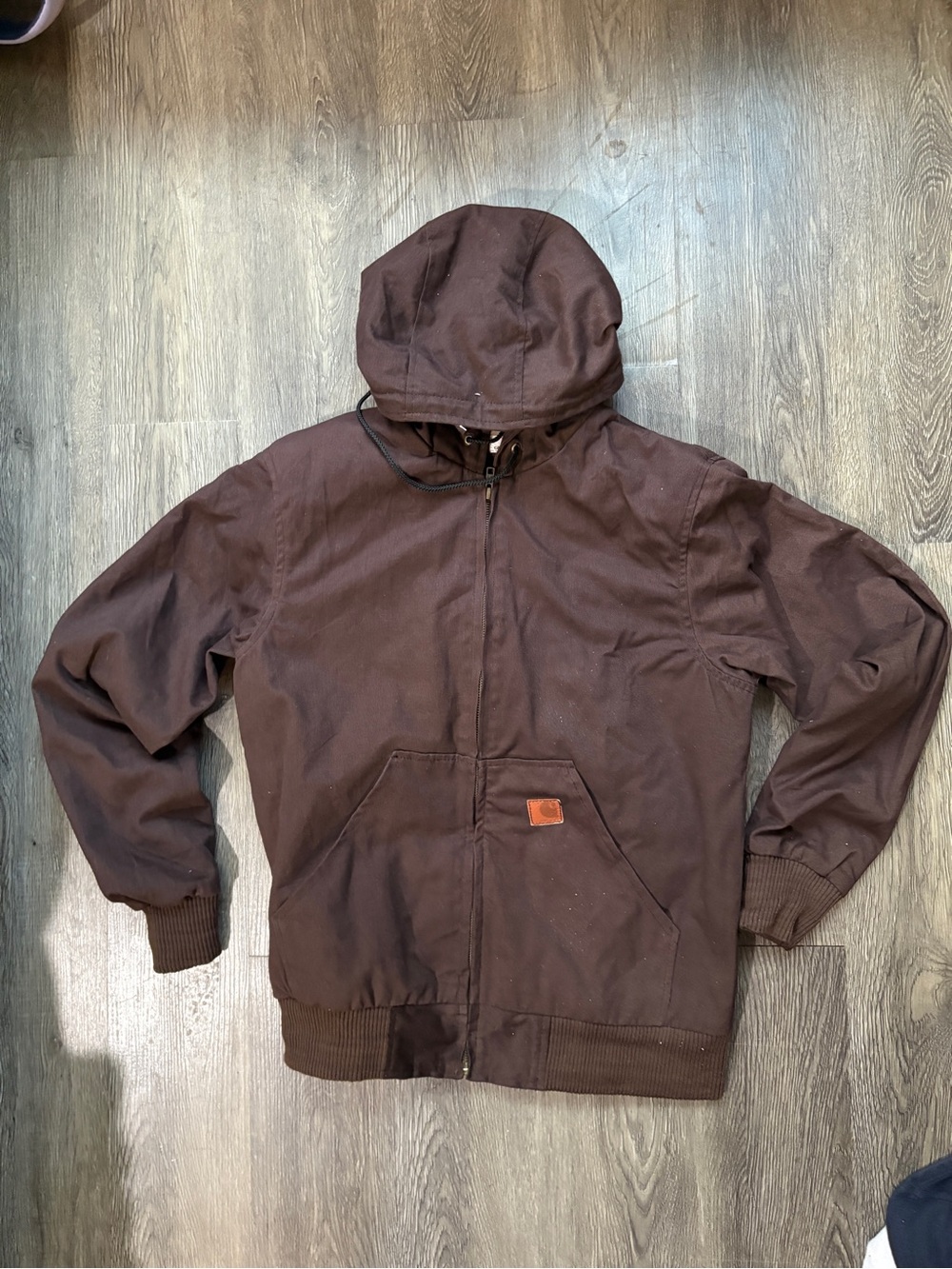 Carhartt Brown Hooded Work Jacket
